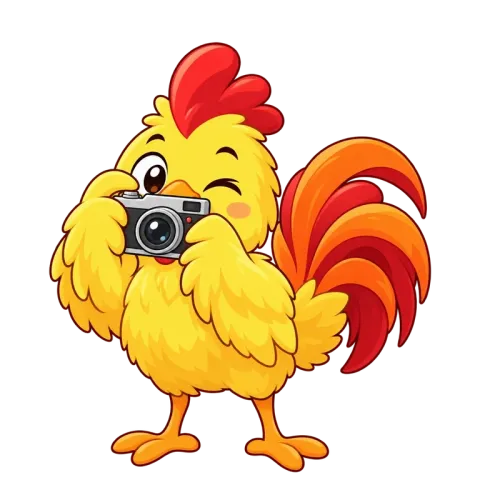 Chick on the photo mission