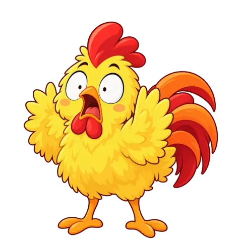 Chick jolting awake as the alarm rings