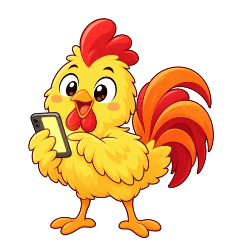Chick on the typing mission